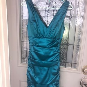 Beautiful emerald coloured dress